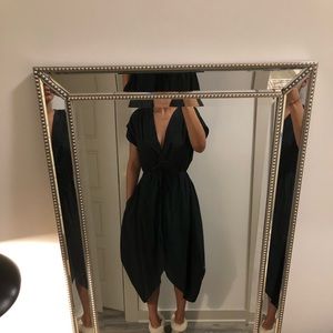 FRONT TIE MIDI DRESS